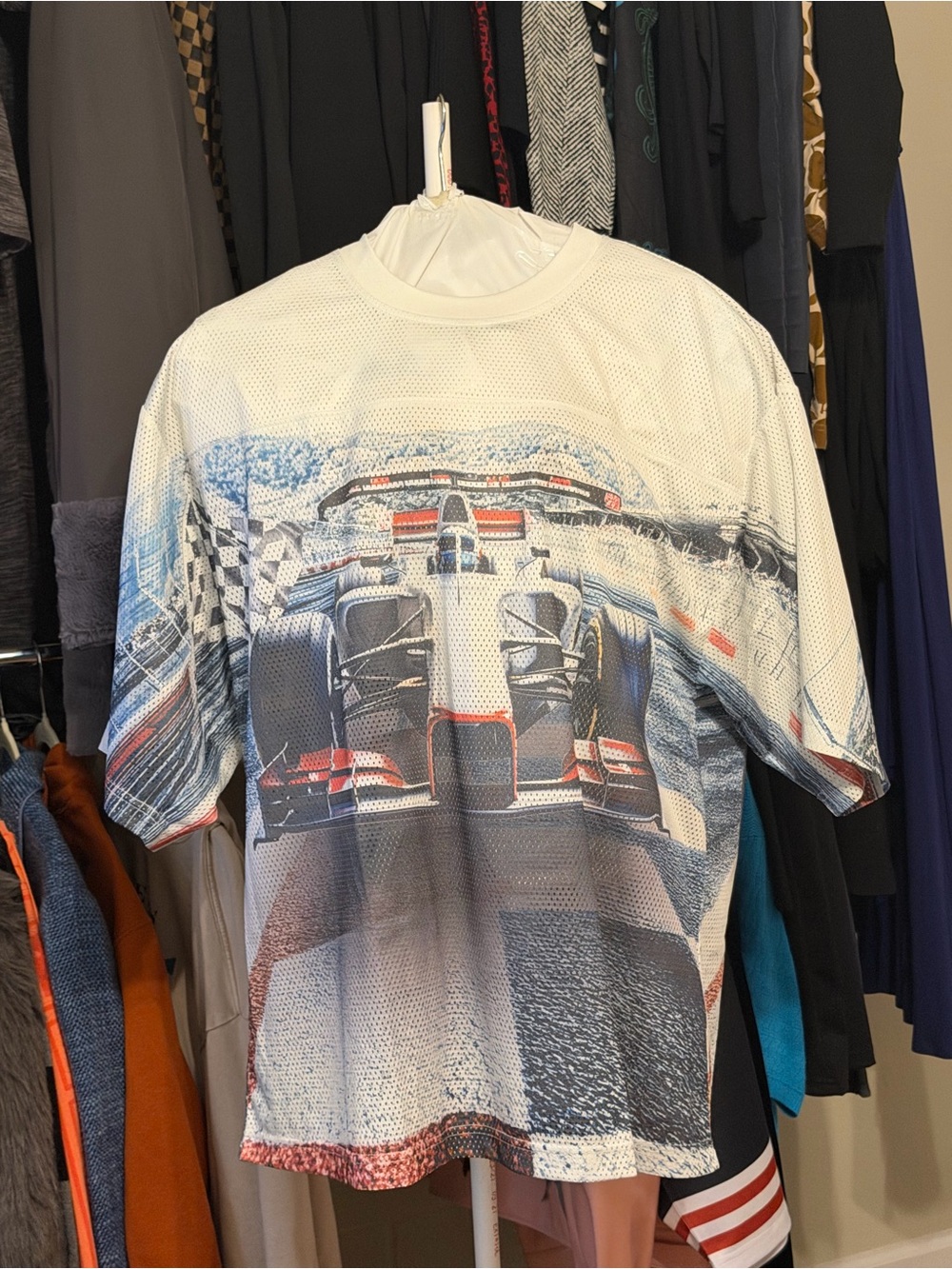 the Trust The Universe Men's Polyester Mesh Racing T-Shirt
